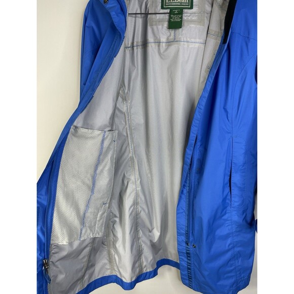 L.L. Bean Womens S Blue Long Rain Lined Coat Gorpcore Outdoors Minimalist - Picture 8 of 10